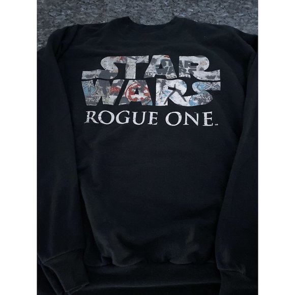 Disney Star Wars Rogue One Sweatshirt Size Medium Disneyland Disney World Black - Picture 11 of 12